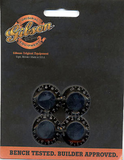 Gibson TOP HAT KNOBS-BLACK 4�ĥ��å�