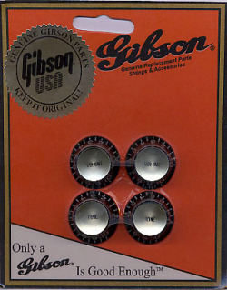 Gibson TOP HAT KNOBS(4)/BLACK-GOLD
